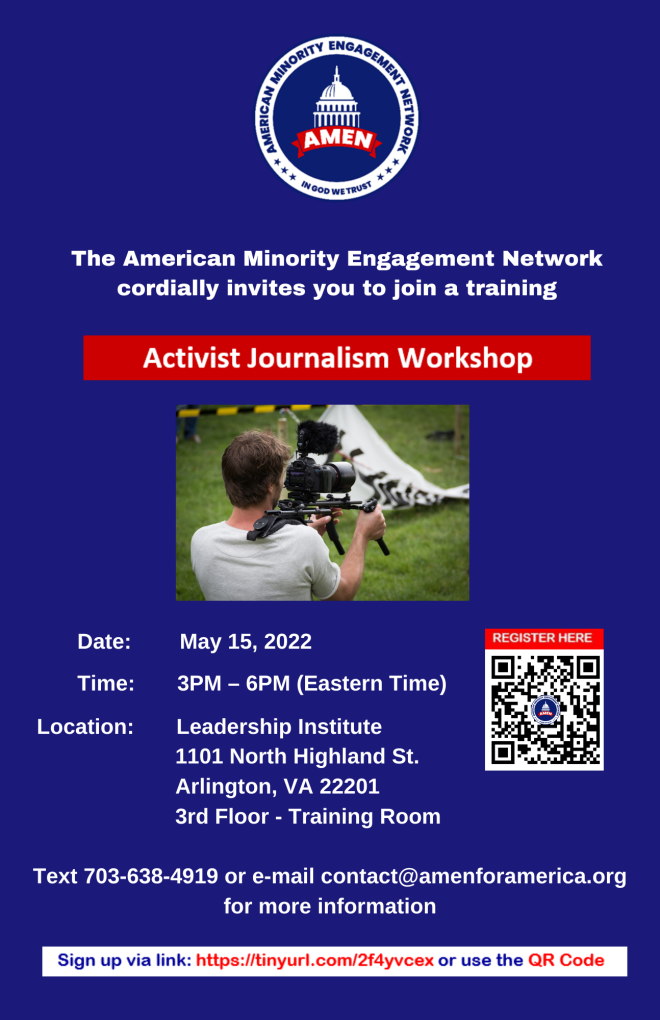 Activist Journalism Workshop — original event flyer