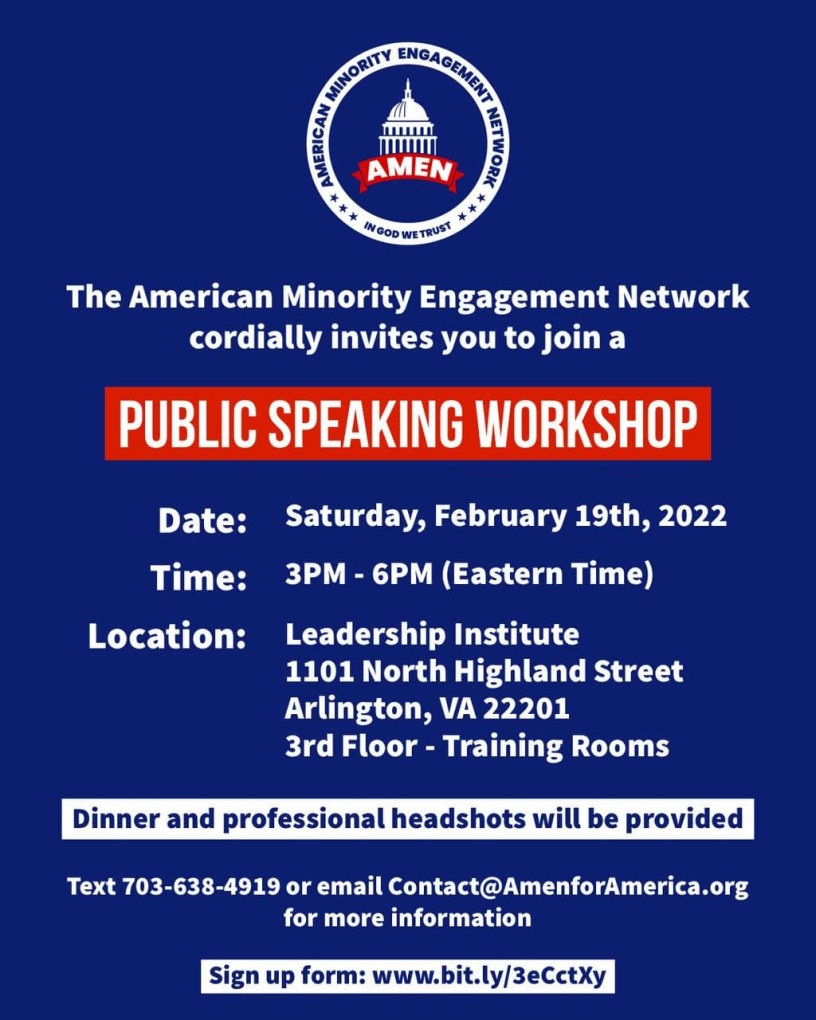Public Speaking Workshop — original event flyer