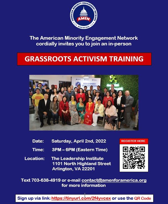 Grassroots Activism Workshop — original event flyer
