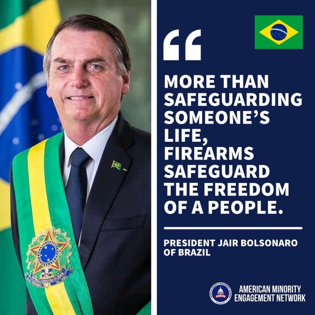 Brazil President Jair Bolsonaro on the Right to Bear Arms