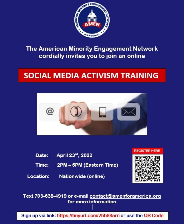 Social Media Activism Training — original event flyer