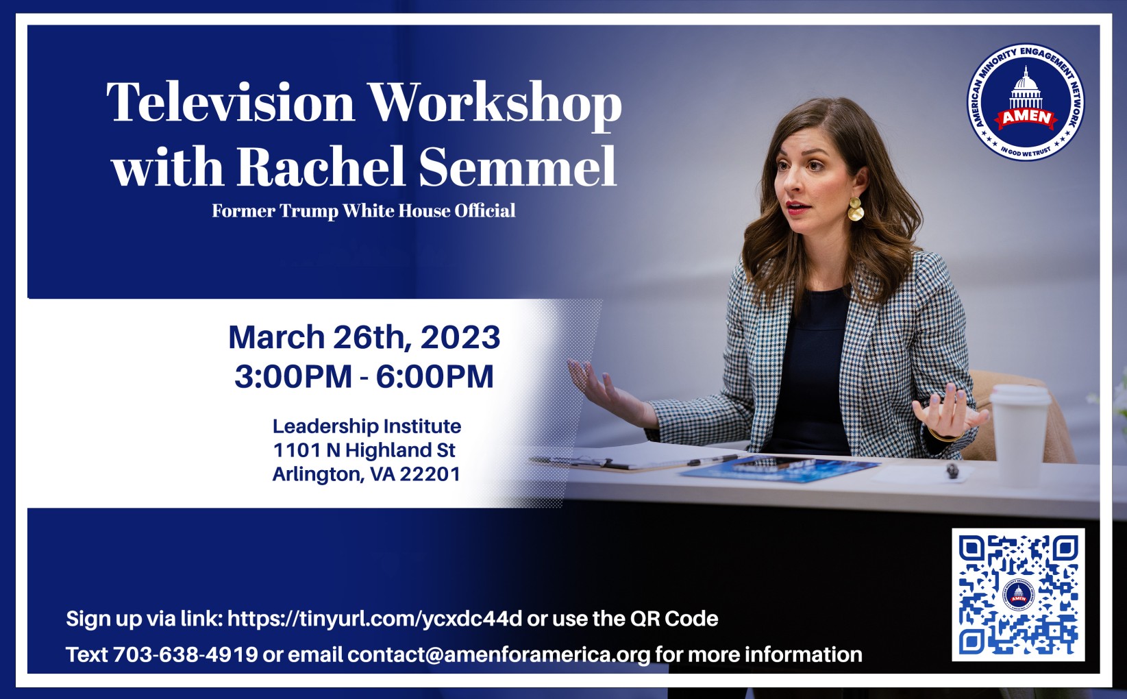 Television Workshop with Rachel Semmel — original event flyer